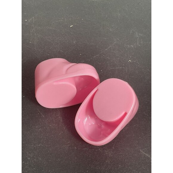 Miniature Pink Doll Shoes With Bow Design Cake Toppers Baby Shower - Picture 6 of 6